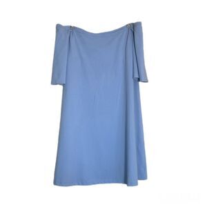 Susana Monaco NWT Off The Shoulder Baby Blue Swing Dress Size M